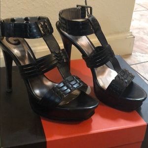 Black Heeled Sandals - G by Guess